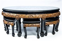 OVAL TOPPED KOREAN LOW TABLE