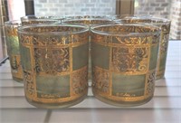 CULVER PRADO 22K GOLD OLD FASHION GLASSES LOW