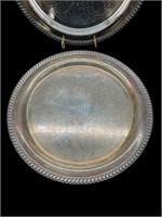 Set of Vintage Silver Plated 15” Serving Trays