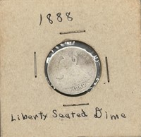 1888 Liberty Seated Silver Dime