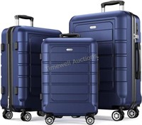 SHOWKOO Luggage Set PC+ABS 3pcs Blue
