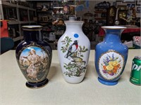 3 Fine Porcelain Vases