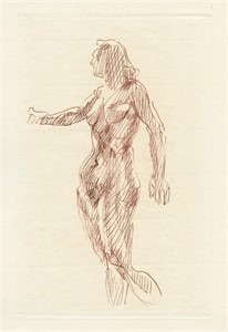 Jacques Villon original etching (Figure) 1956