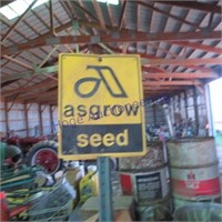 ASGROW PLASTIC SIGN ON 7FT T-POST