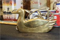 Brass Duck Letter Holder and a Pair of Flying
