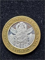 Bellagio Ltd Ed. $10 Gaming Token Christmas Tree..