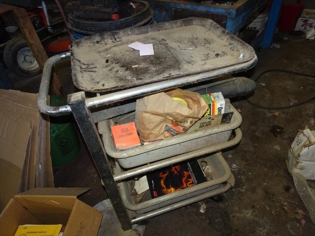 Rolling Cart with Contents