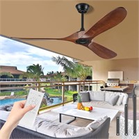 52 Dark Walnut Ceiling Fan  3 Blades