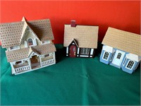 3 Handmade Buildings Vintage Dollhouse kits