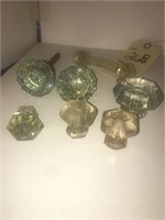 ANTIQUE GLASS DRAWER KNOBS AND HANDLES
