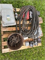 Pallet of Electrical Boxes, Cord & More