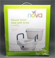 Nova Raised Toilet Seat with Locking Arms