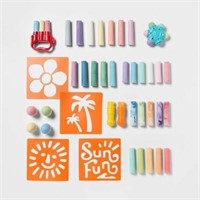 Sidewalk Chalk Bucket 50pc - Sun Squad