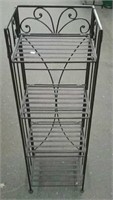 Folding Metal Shelf, Approx. 14"×12"×43"