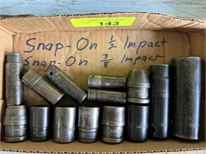 SnapOn misc 1/2" & 3/8" impact sockets