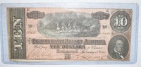 1864 CONFEDERATE TEN DOLLAR NOTE