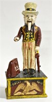 UNCLE SAM CAST IRON MECHANICAL BANK