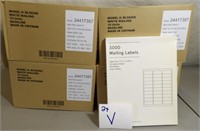 4 Cases Of 30000 Mailing Labels Each