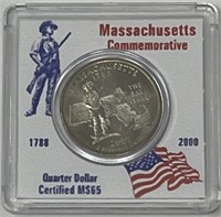 Massachusetts U.S. Quarter Dollar Commemorative