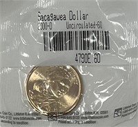 UNCIRCULATED - 2000 Sacagawea Golden Dollar Coin