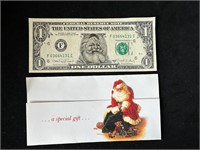 1988 Santa Dollar bill