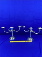 2pc Silver plate candle sticks