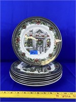 7pc Royal Stafford Christmas plates