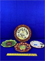 4pc Assorted Christmas plates