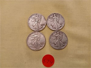 Silver Walking Liberty Half Dollars $2 FV