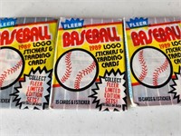 Baseball Sealed Pack Lot of 3 1989 Fleer
