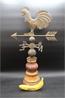 Rustic Rooster Weathervane Stand