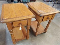 Oak Side Tables With Drawers