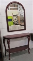 LOVELY HALL TABLE WITH WALL MIRROR SET