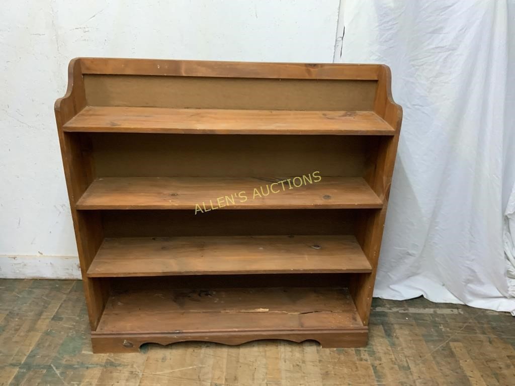 WOODEN 4 SHELF BOOK CASE