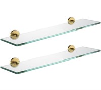 New JQK bathroom glass shelf with gold mount