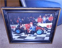 2 racing photo prints framed: 1980's Jeff Gordon