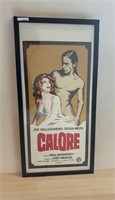 ANDY WARHOL CINEMA FRAMED POSTER " CALORE "