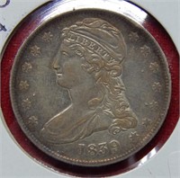 1839 Bust Silver Half Dollar (LL)