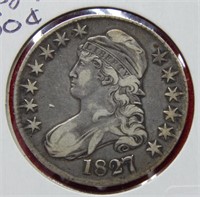 1827 Bust Silver Half Dollar