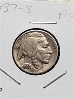 High Grade 1937-S Buffalo Nickel