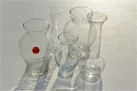 Lot of Clear Glass Vases