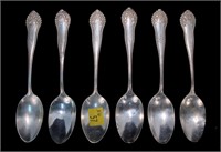 6-Sterling tea spoons "Lois"
