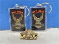Harley Davidson Keychains and Pin