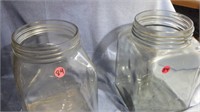 2x Vintage Dazey Churn Glass Jars