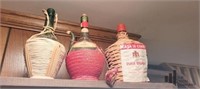 Three Wrapped Vintage Vine Bottles