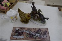 Birds / Hen / Paris Sign / Tulip Tea Pot