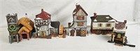 5 Department 56 Porcelain Buildings