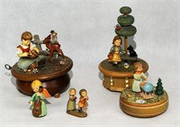 Anri Wood Carved Music Boxes and Figurines