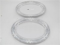 LOT OF 2 CROWN MING FINE CHINA DINNER PLATTERS