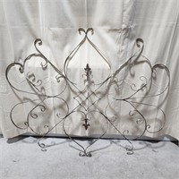 Antique metal Fleur de Lis garden scroll